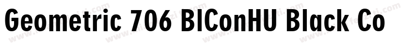 Geometric 706 BlConHU Black Condens字体转换